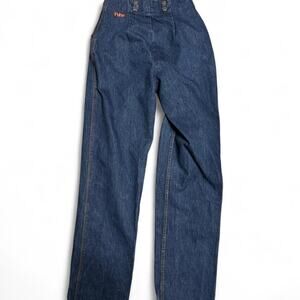 SIZE 0 Vintage 70s high waisted dark straight Pulse denim jeans